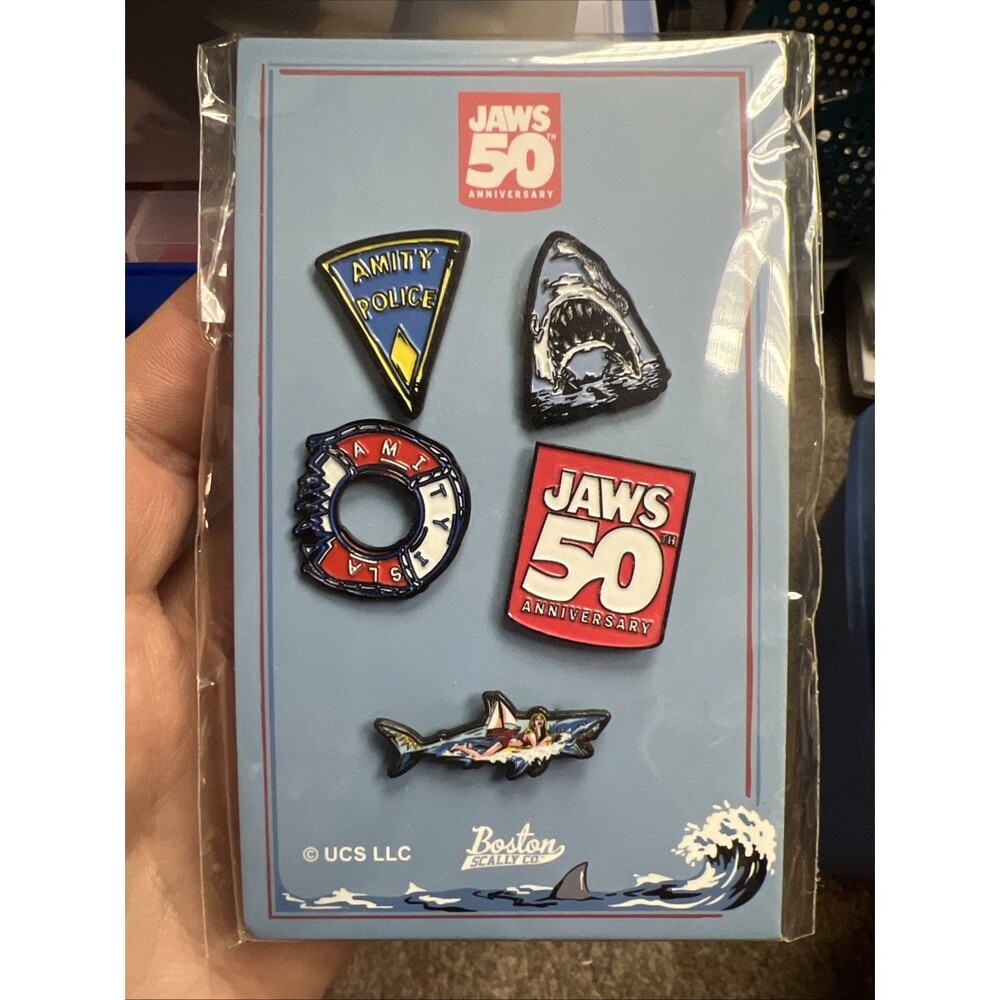Jaws 50th Anniversary Pin Set- Boston Scally
